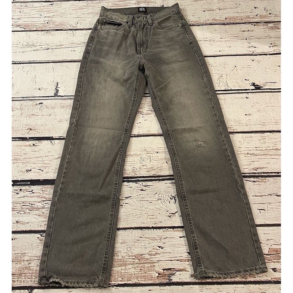 BDG Cowboy High Rise Straight Leg Jeans Size 24 Women's Urban Outfitters Gray